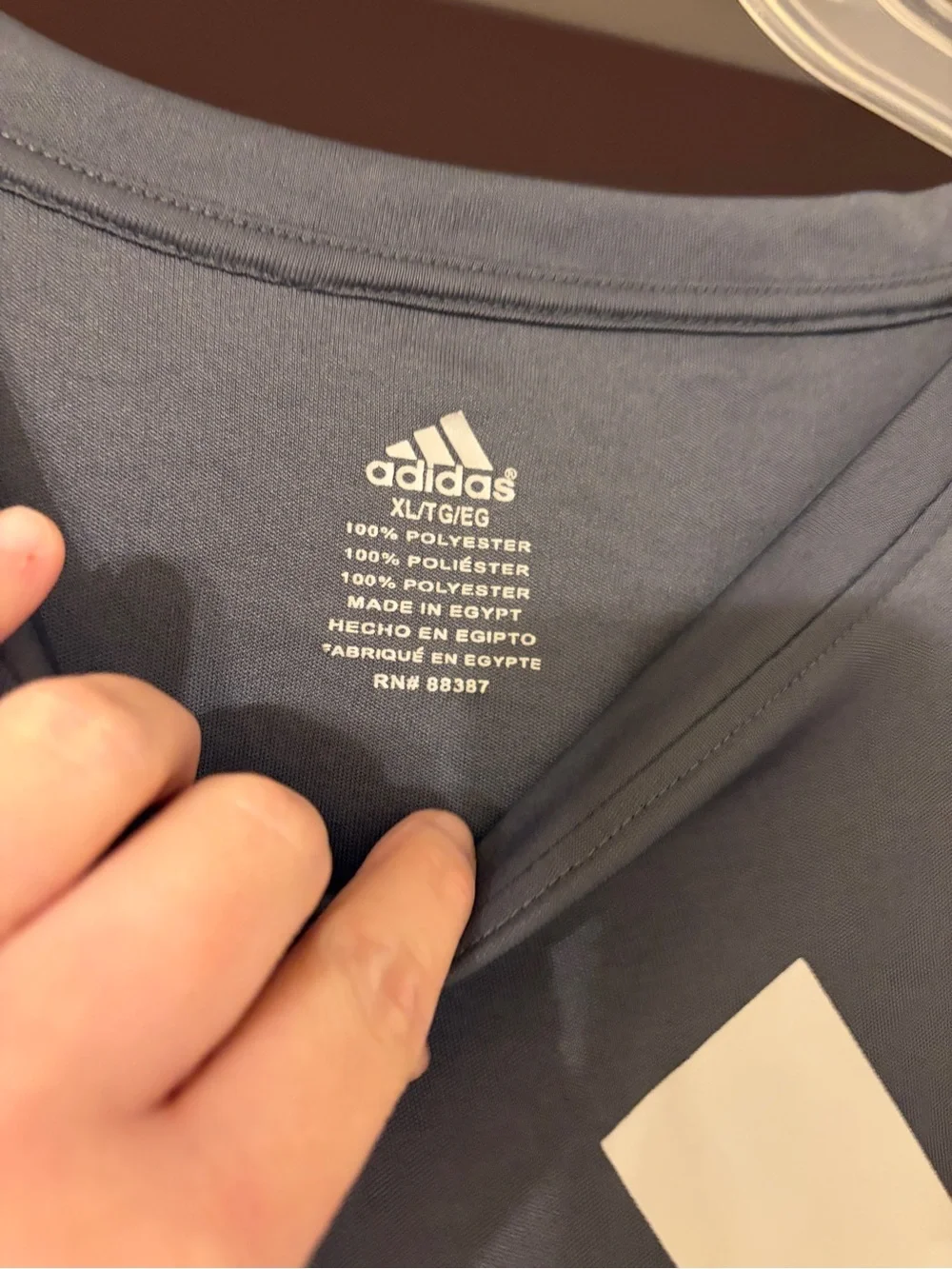 adidas Navy & Slate Blue Graphic Logo Tees